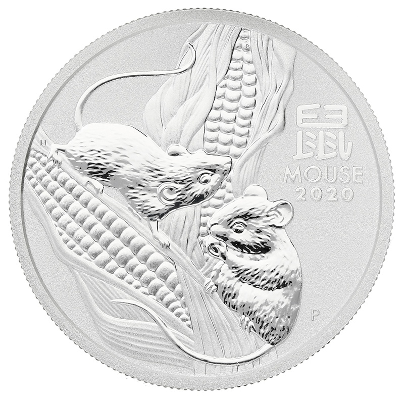 2020 1/2oz Perth Mint Year of the Mouse Silver Coin