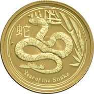 2013 Half Ounce Year of the Snake Gold Coin