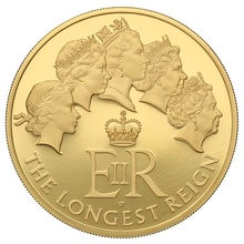 2015 5oz £10 Gold Proof Coin The Longest Reigning Monarch Boxed