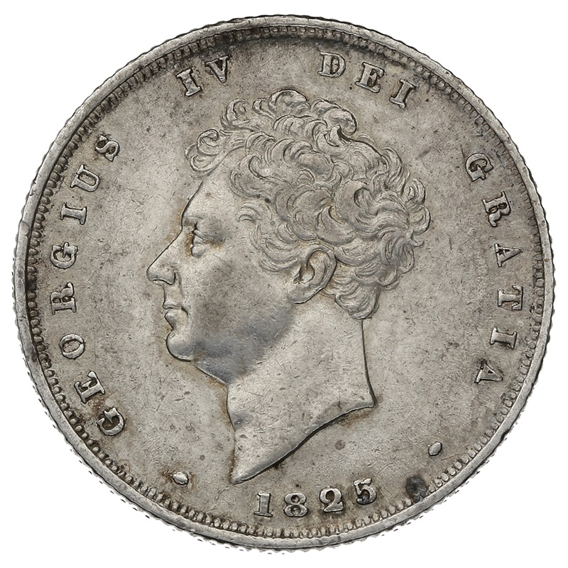 1825 Silver Shilling Coin George IV