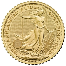 Tube of 25 2026 Tenth Ounce Britannia Gold Coins