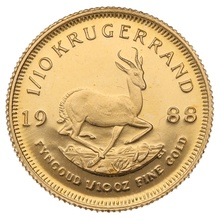1988 Proof 1/10oz Krugerrand Gold Coin