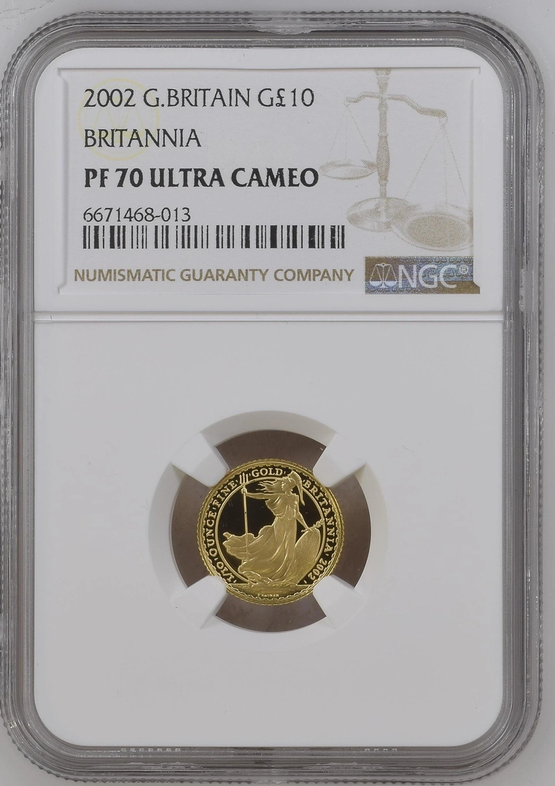 2002 Proof 1/10oz Gold Britannia Coin NGC PF70