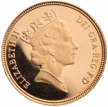 Gold Proof Half Sovereign Elizabeth II Third Portrait