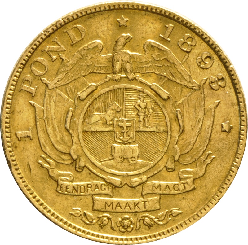 1893 1 Pond Gold Coin South Africa
