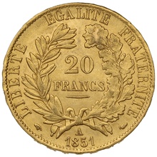 1851 20 French Francs - Ceres