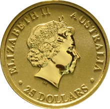 2013 1/4oz Australian Kangaroo Gold Nugget Coin