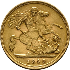 1899 Gold Half Sovereign Queen Victoria Old Head