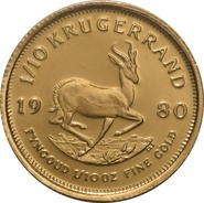 1980 1/10oz Krugerrand Gold Coin