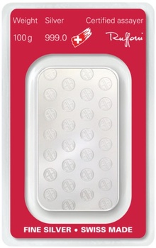 100g Silver Bar Argor-Heraeus 