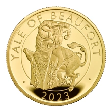 2023 Yale of Beaufort Gold Coin Tudor Beasts 1oz Proof Boxed