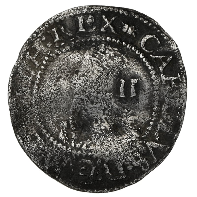 1638-1642 Charles I Silver Half Groat Twopence Aberystwyth Mint