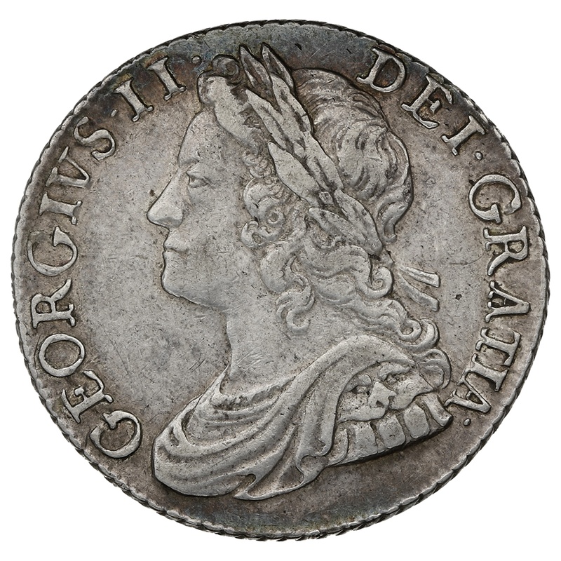 1741 Silver Shilling Coin George II