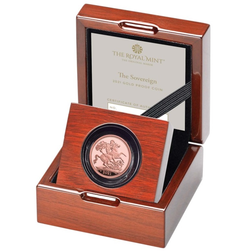 2021 Gold Proof Sovereign Boxed