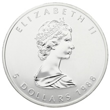 1988 Canadian Silver Maple Leaf Coin 1oz