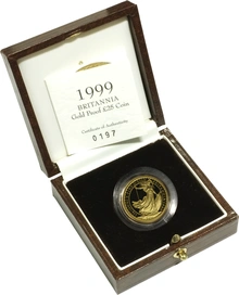 1999 Proof 1/4oz Gold Britannia Coin Boxed