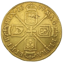 1677 Gold Guinea Coin Charles II
