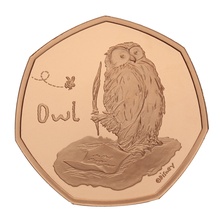 2021 Proof 50p Gold Coin Owl Boxed
