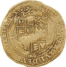 Gold Half Unite Coin Charles I Near Fine