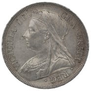 1893 Silver Half Crown Coin Queen Victoria
