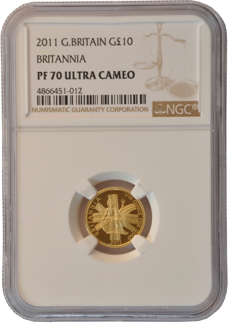 2011 Proof 1/10oz Gold Britannia Coin NGC PF70