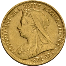 1900 Gold Half Sovereign Queen Victoria Old Head