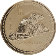 1996 Year of the Rat Gold Coin 1oz Perth Mint Australian Lunar Series