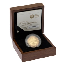 2010 Proof £2 Gold Coin Florence Nightingale Boxed