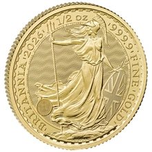 2026 1/2oz Britannia Gold Coin Gift Boxed