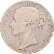 1845 Silver Crown Coin Victoria Young Head