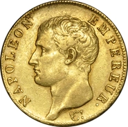 French 40 Francs Gold Coin Napoleon First Empire Bare Head 1804-1807 AN13 AN14