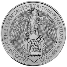 2020 10oz Silver The Falcon of the Plantagenets - Queen's Beast Coin