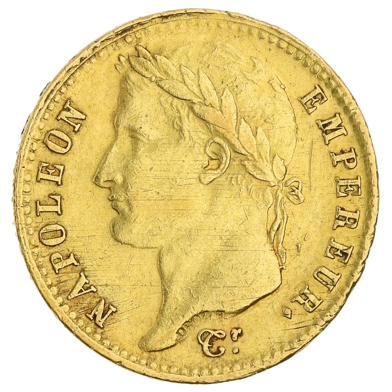 1809 French 20 Francs Gold Coin Napoleon I Laureate Head A