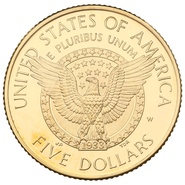 1997 Proof Roosevelt - American Gold Commemorative $5