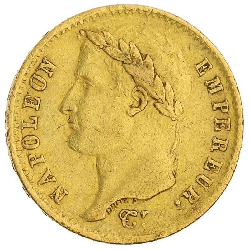 1807 French 20 Francs Gold Coin Napoleon I Laureate Head A