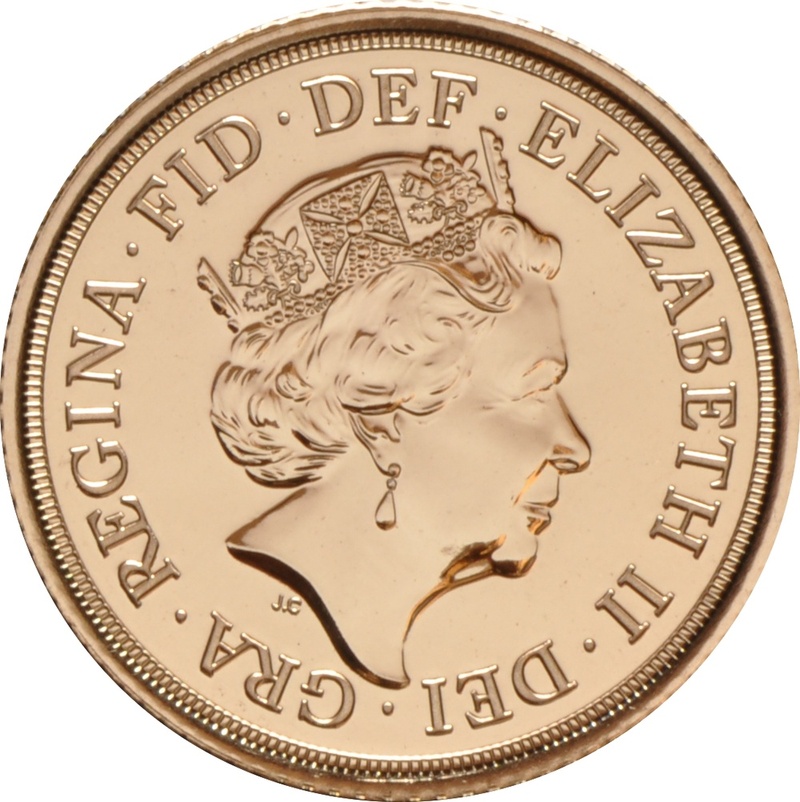 Gold Half Sovereign Elizabeth II Fifth Head
