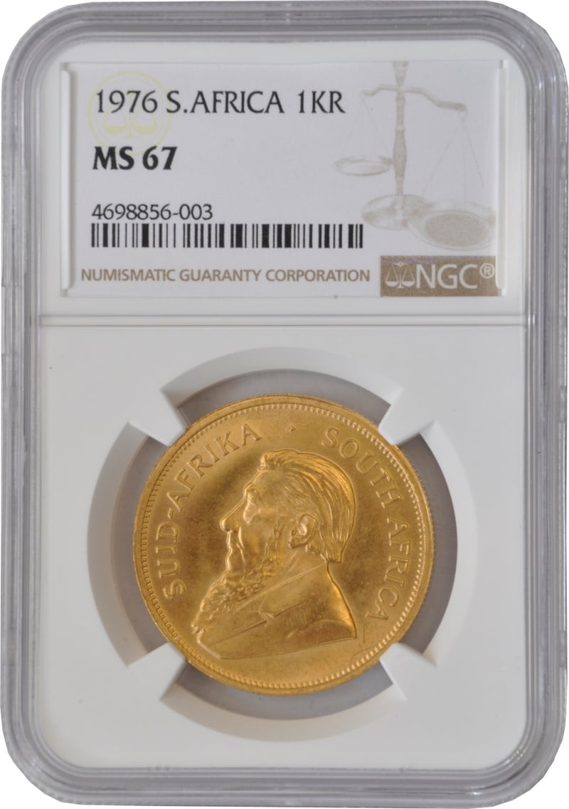 1976 Krugerrand Gold Coin 1oz NGC MS67