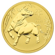 2021 Year of the Ox Gold Coin 1/2oz Perth Mint Australian Lunar Series