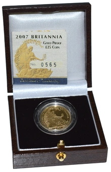 2007 Proof 1/4oz Gold Britannia Coin Boxed