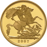 2007 Gold Half Sovereign Elizabeth II Fourth Head Proof