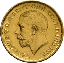 1916 Gold Half Sovereign George V Sydney