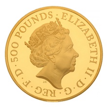 2022 Royal Mint 5oz Year of the Tiger Proof Gold Coin Boxed