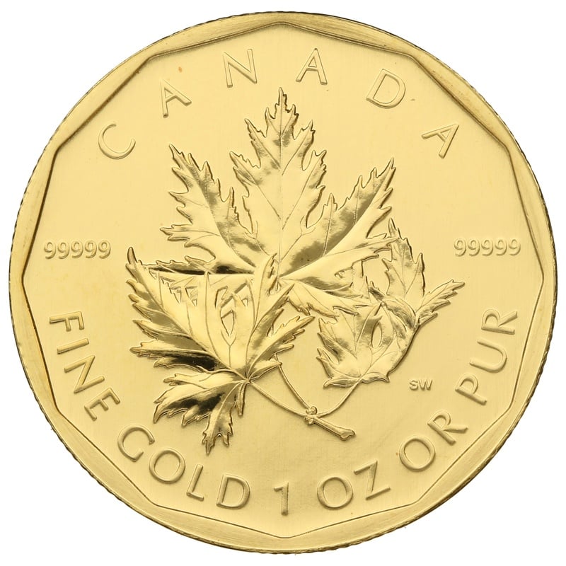 2007 Canadian Maple Leaf Gold Coin 1oz 99999