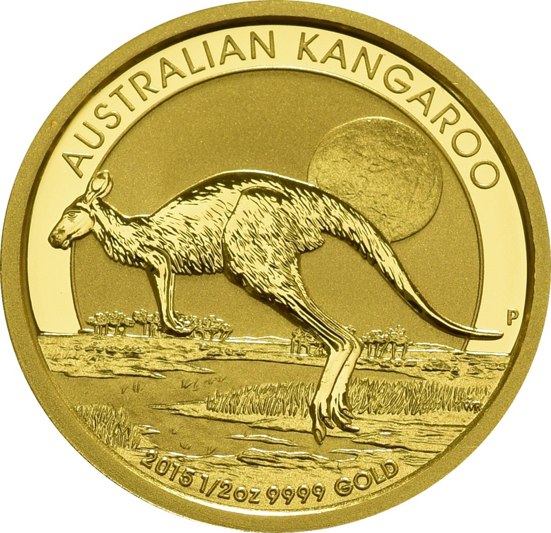 2015 1/2oz Australian Kangaroo Gold Nugget Coin