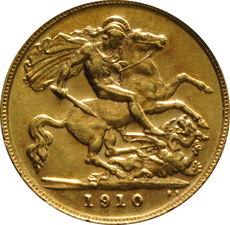 1910 Gold Half Sovereign - King Edward VII - London