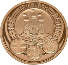 2011 Proof Gold £1 Pound Coin Edinburgh Boxed