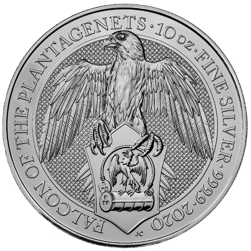 2020 10oz Silver The Falcon of the Plantagenets - Queen's Beast Coin