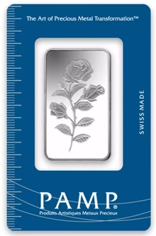 20g Silver Bar PAMP Rosa Minted