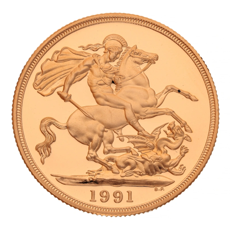 1991 Proof £2 Coin Gold Double Sovereign