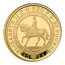 2022 1/4 oz The Platinum Jubilee of Her Majesty The Queen  Gold Proof Coin Boxed
